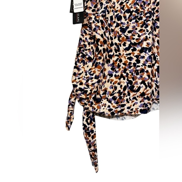 Island Escape Drape Front Tankini Top size 6 - Picture 3 of 10